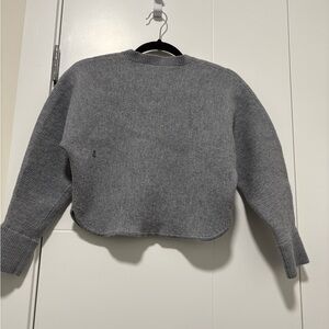 Kit and Ace Gray Cropped Crewneck Sweater